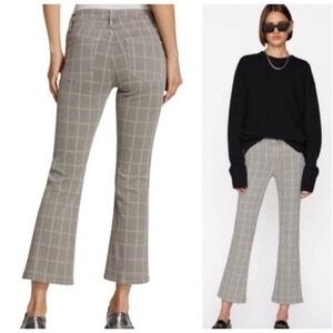 Frame Denim Le Crop Mini Boot in Window Pane Plaid Size 28 MINT Preppy